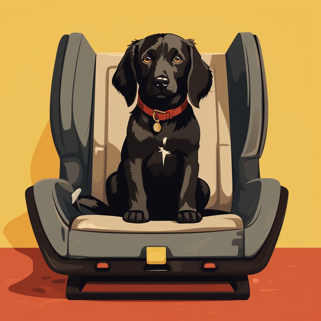 A large dog car seat freshly unpacked and inspected