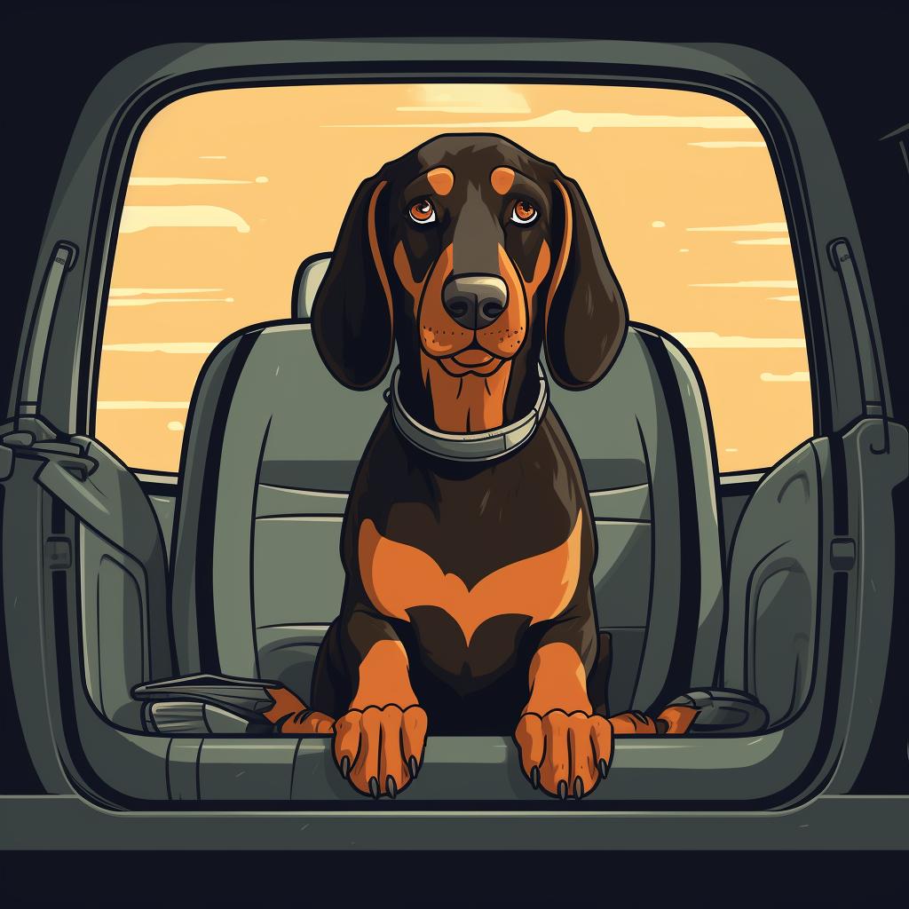 A large dog car seat positioned in the back seat of a car