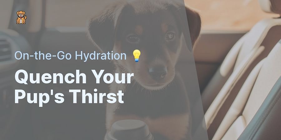 Quench Your Pup's Thirst - On-the-Go Hydration 💡
